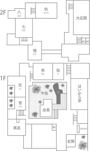 井筒楼の館内図